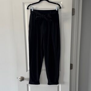 Athleta Black Ankle Pants with Bow Detail